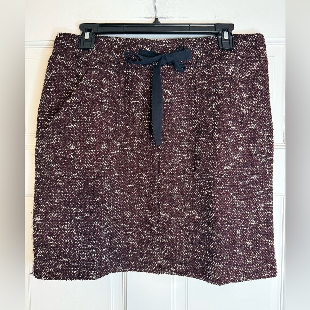 LOFT Women's Drawstring Tweed Mini Skirt
